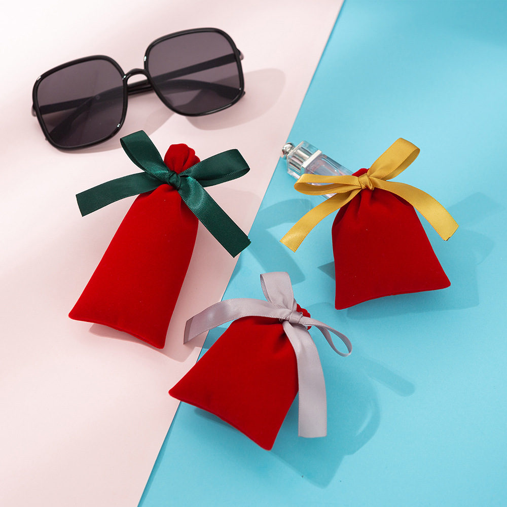 Bolsitas de terciopelo con cordón para joyas o regalos, personalizables con LOGO, ideales para empaques y obsequios