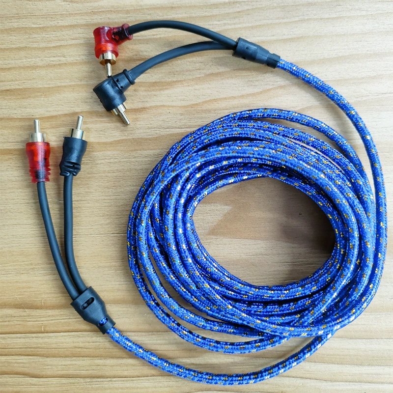 Линия модификации автомобильного звука автомобильный усилитель сабвуфер рупорный сигнал Чистая медь 1 2 3 5 м аудиосигнал rcaline