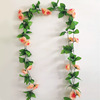 Simulation rose vine green leaf plant flower vine bar wedding home decoration plastic fake flower vine cross -border wholesale