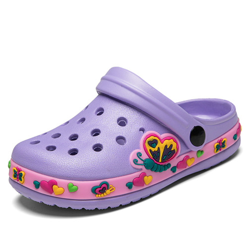 Children's hole-toe shoes with cartoon beach shoes for boys and girls in Fujian, summer garden shoes