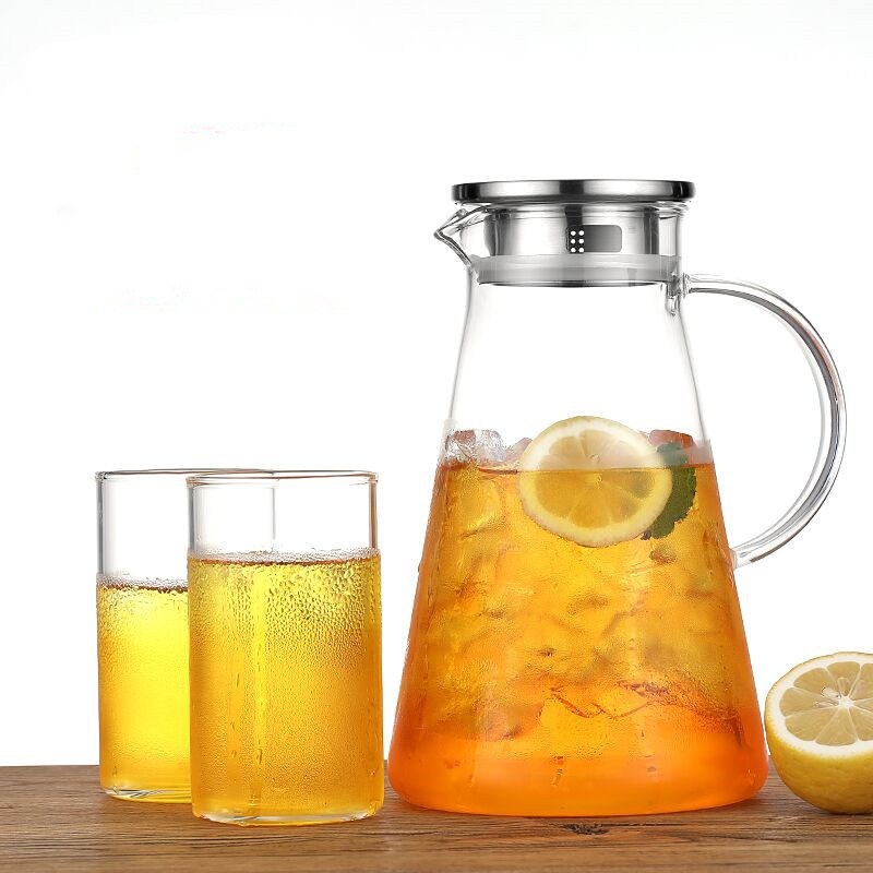 可加热高硼硅大三角玻璃冷水壶 家用果汁壶办公室凉白开水壶扎壶