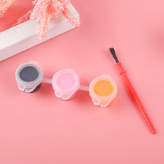 Wholesale 3ml three-in-one acrylic paint set with one brush, OPP independent packaging, children's DIY painting kit