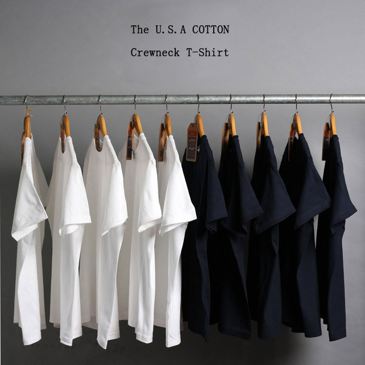 230g heavy cotton short-sleeved T-shirt men and women seamless men's solid color white blank shirt fashion brand ins wholesale supply