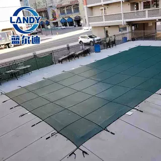 泳池安全网游泳池安全盖 泳池防护防尘网 产品具有强抗磨性抗撕裂