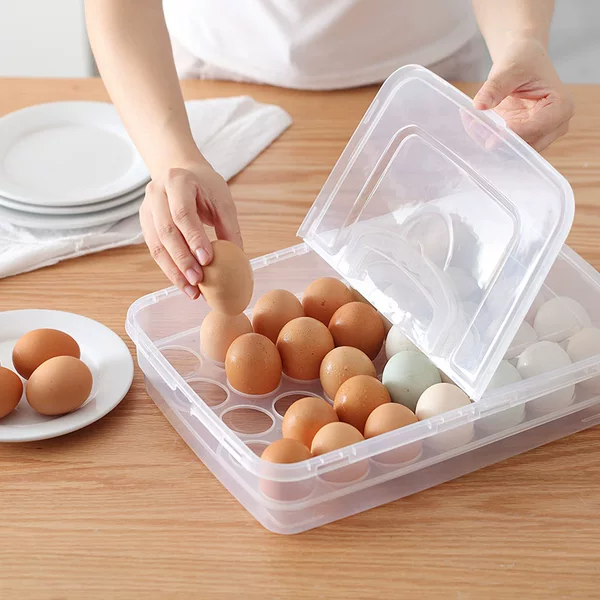 Portable Egg Storage Box for Refrigerator, Stackable Egg Storage Artifact, Duck Egg Compartment Crisper