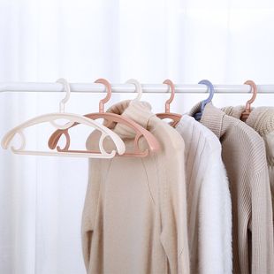 Factory direct supply autumn and winter seamless wide shoulder thickened plastic hangers adult down jacket sweater coat large drying rack