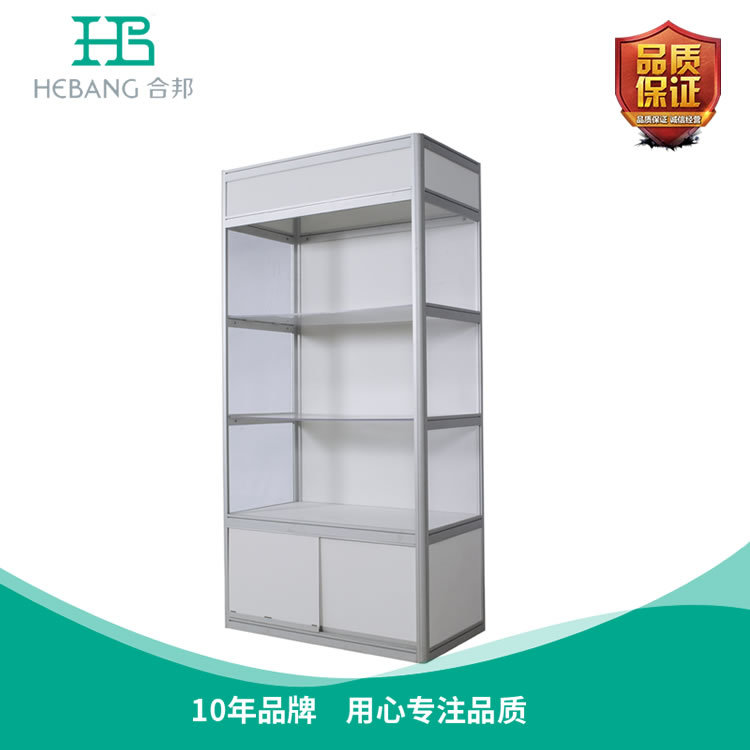 跨境专供办公样品展示柜 铝合金展示柜 化妆品手办展示柜证书展柜
