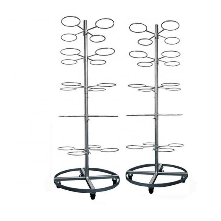 厂家定制运动球类展示架 带轮可移动足球排球收纳架 立式篮球类架