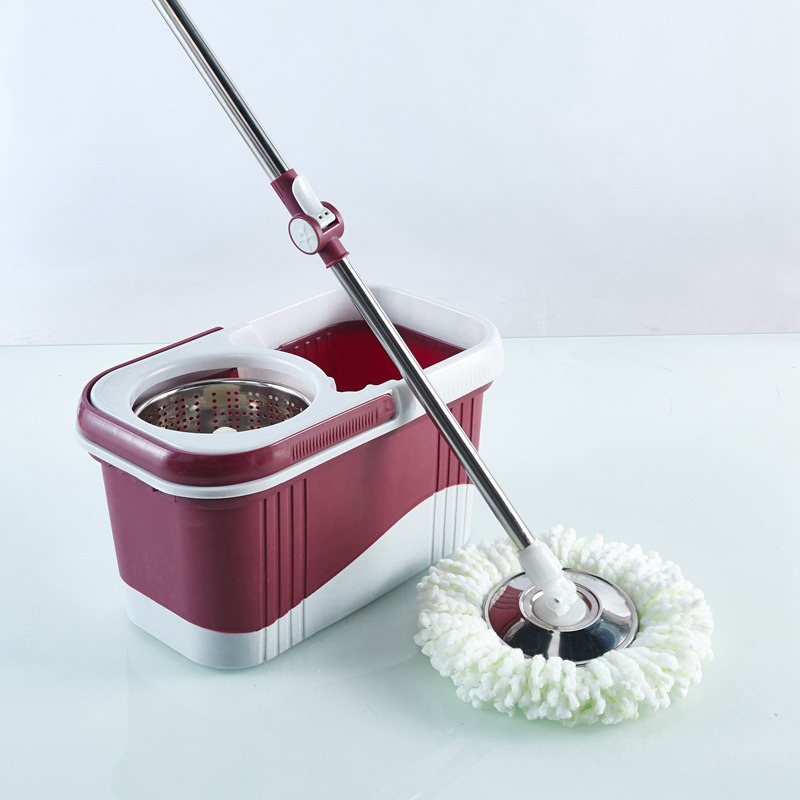 Rotating Adjustable Dual-Drive Mop Bucket Set Dehydration Hand-Pressed Mop Floor Mop Dry and Wet Separation Household