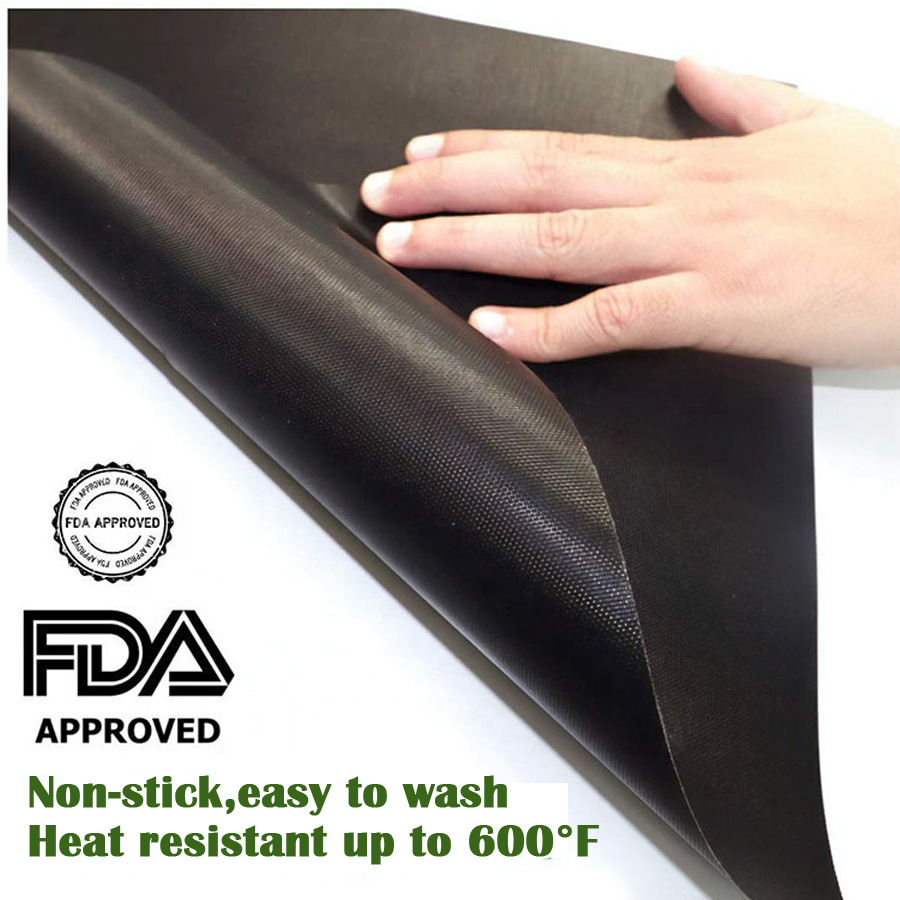 Negro estufa de gas almohadilla protectora incombustible antiadherente estufa de gas pad 0,2mm teflón antiadherente 27*27cm
