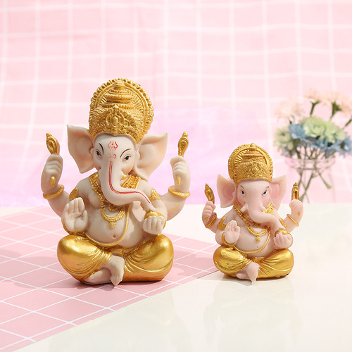 Bar counter cashier desktop decoration resin crafts office multi-functional craft Indian elephant trunk ornaments wholesale