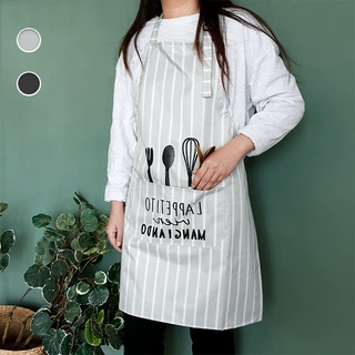简约风围裙家用厨房做饭工作服可擦手防泼水防油时尚罩衣透气围腰