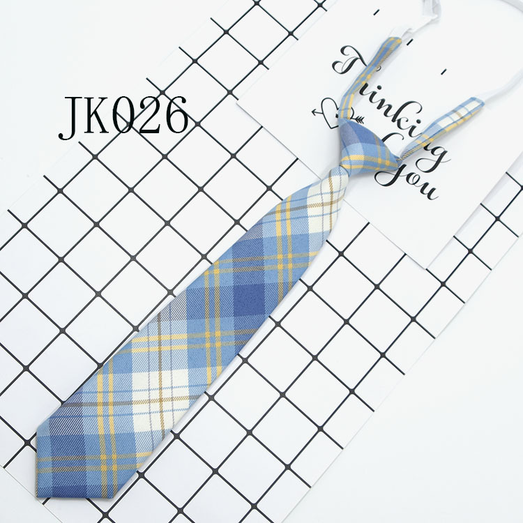 Corbata Plegada para Uniforme JK de Poliéster Estampado de Cuadros para Uniforme Escolar image 22