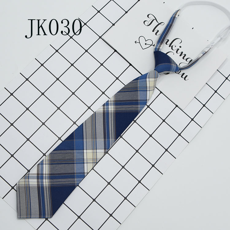 Corbata Plegada para Uniforme JK de Poliéster Estampado de Cuadros para Uniforme Escolar image 26
