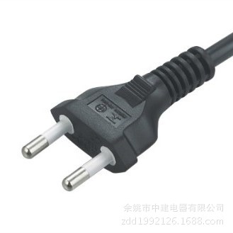 厂家供应批发巴西认证插头电源线两芯家用电器插头线