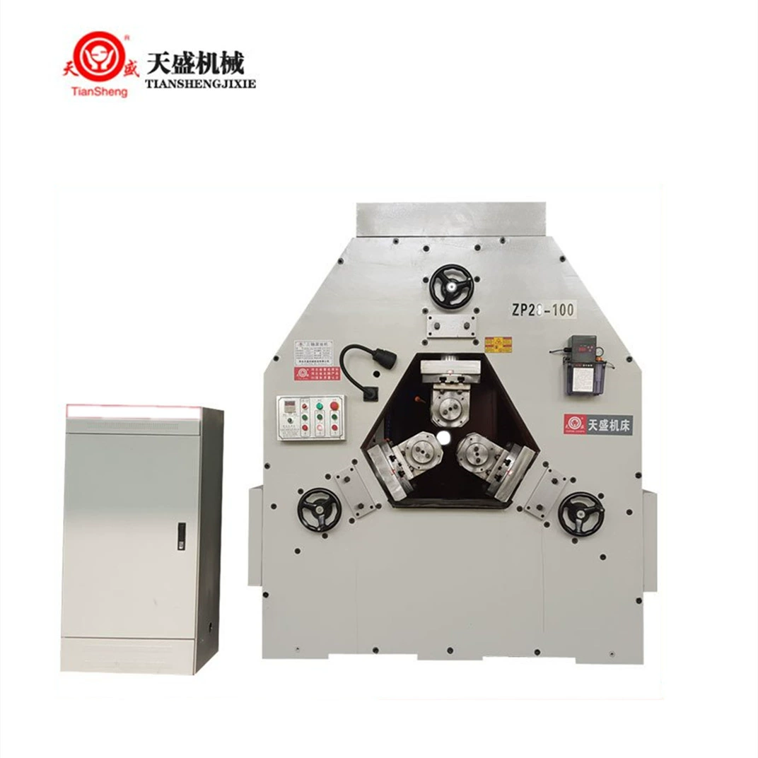 Tiansheng ZP28-100 тип трехосный гидравлический станок с ЧПУ для обработки стальных стержней, оборудование для станков для резьбы, машина для прокатки резьбы