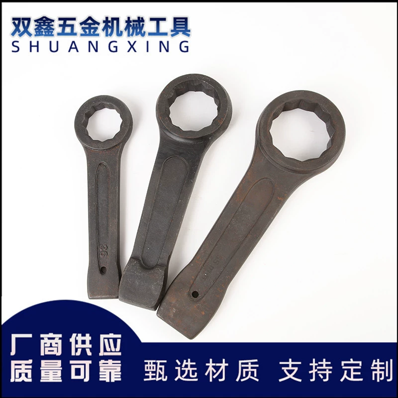 Поставка высокого шеи ударное кольцо гаечный ключ прямая ручка один открытый конец кольцо гаечный ключ ударный ключ шестигранный ключ