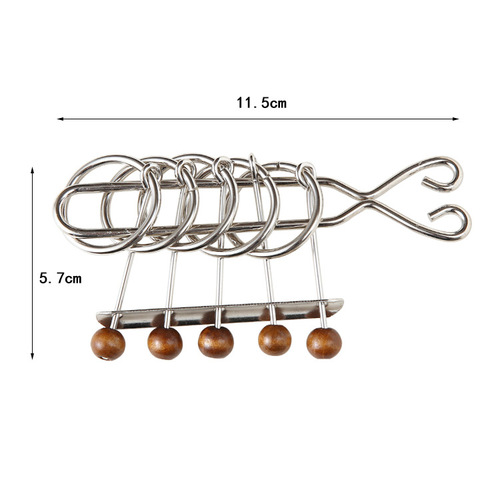 Classical educational toy five-link series, student teaching toy, children’s unlocking, nine-link series, five-link series