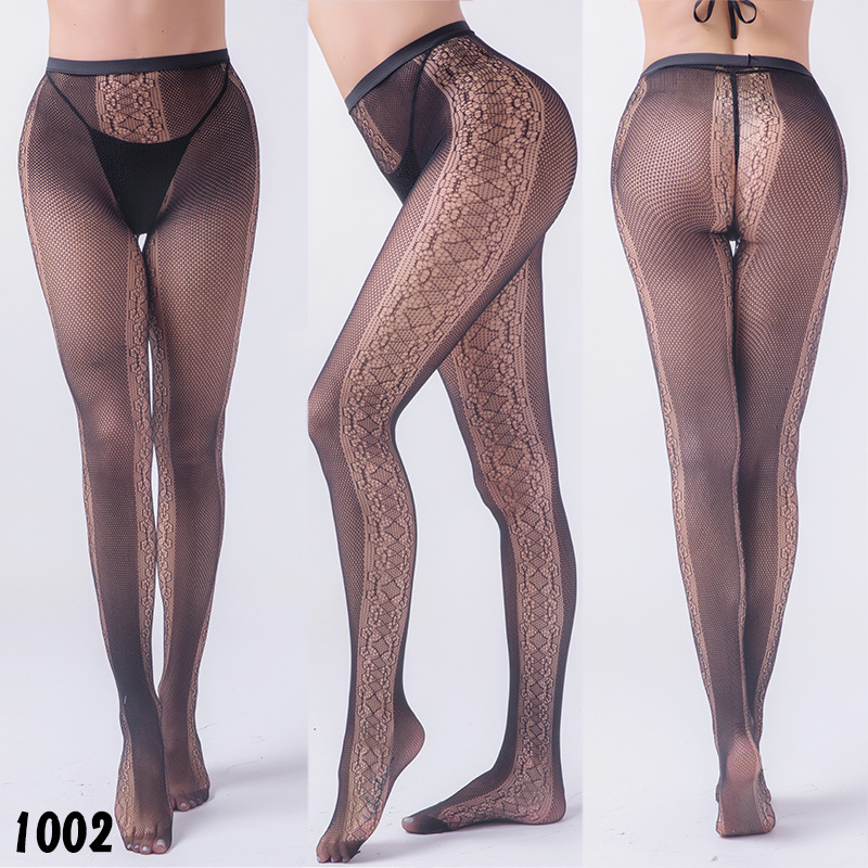 Large perspective pantyhose sexy tight hollow jacquard socks sexy stockings foreign trade generation fishnet stockings JK
