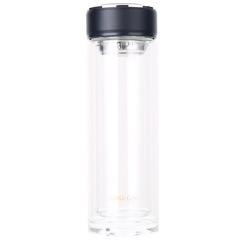 Leili 8978/8988/8989 Double-layer Insulated Glass Cup with Tea Separator and Filter, Heat Insulation, Non-slip