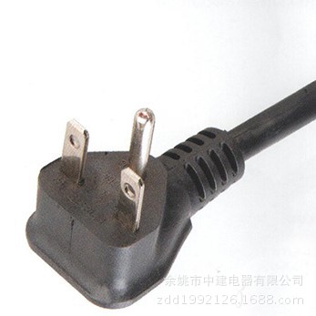 厂家供应多规格电线插头 美规电源线圆插 电器电源三芯插头