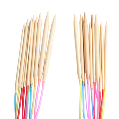 Set of 18 pairs of colorful bamboo white circular knitting needles, 18 sizes, 60cm, 80cm, 40cm