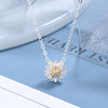 Necklace, earrings, fashionable accessory solar-powered, silver 925 sample, Korean style, wholesale