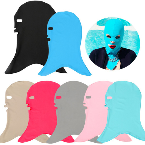 Wholesale swimming hoods, waterproof masks, sun protection masks, swimming caps, snorkeling and diving face kinis