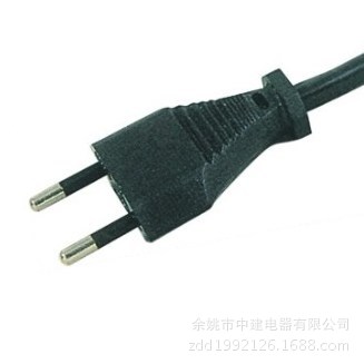 厂家供应欧标电源线插头线延长电源线两芯欧规插头
