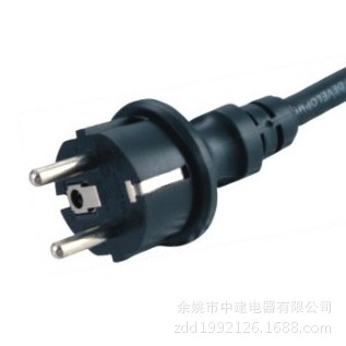 供应VDE直插电源线 欧式电源插头线 欧标直插电源线