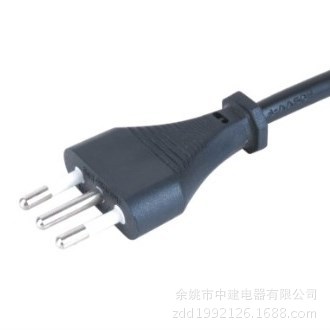 厂家供应意大利认证电源线三芯二芯插头电源延长线电器电源线