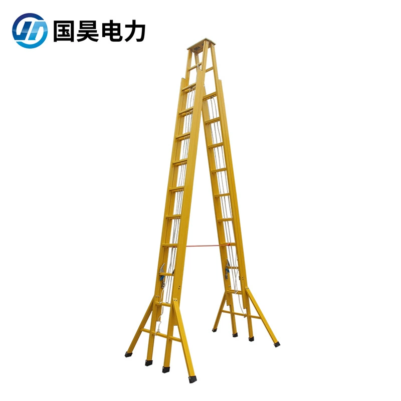Guohao Power-Manufacturer оптом, изоляционная лестница из стекловолокна, изолирующий подъемник, двусторонняя телескопическая лестница, лестница в елочку, А-образная
