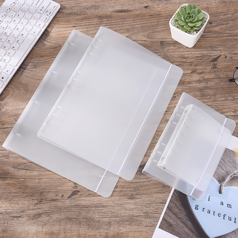 Creative frosted A4 loose-leaf book shell B5 nine-hole binder A5 six-hole loose-leaf four-hole cover can be fixed LOGO