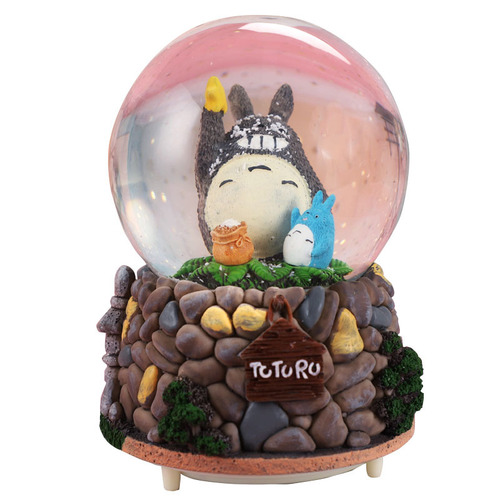 My Neighbor Totoro crystal ball music box with automatic falling snow, light and music rotation, birthday gift boutique for boyfriend and girlfriend