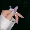 Tide, advanced zirconium, small design ring, high-quality style, on index finger, Korean style, internet celebrity, trend of season