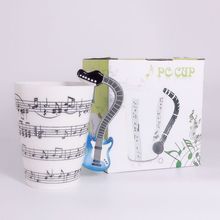 厂家批发 水杯 3D乐器马克杯陶瓷杯400ml外贸音符乐器陶瓷杯早餐