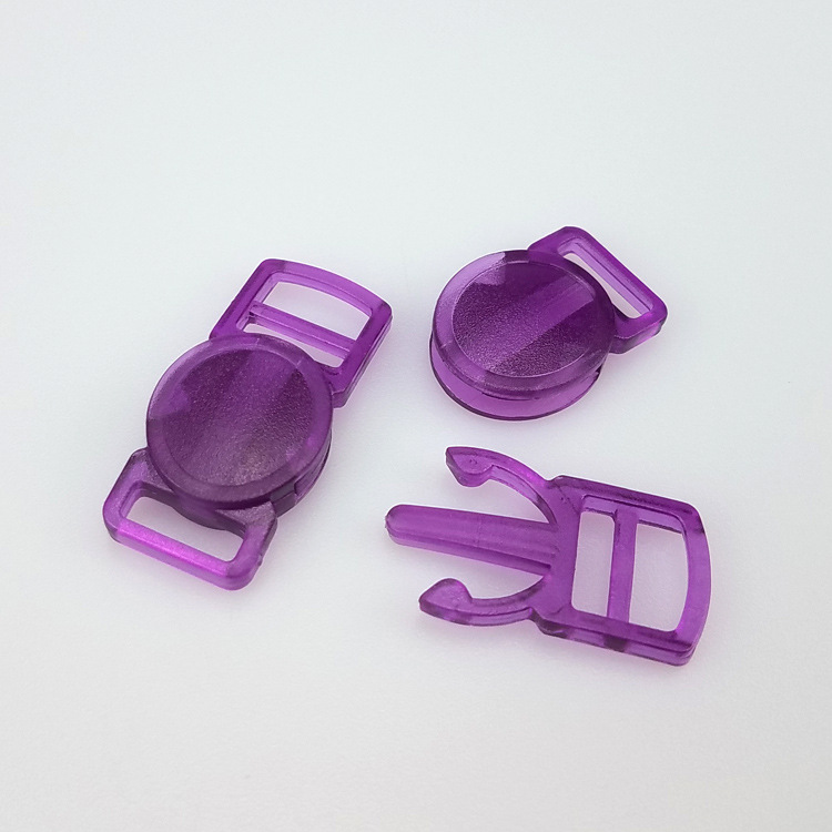 Fabricante de PET de plástico DIY gato collar mini hebilla de plástico PC color transparente 10mm hebilla ajustable image 3