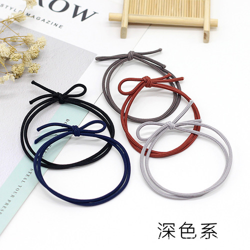 Knotted hair tie hair accessories Korean simple hair rope internet celebrity small fresh hair rope girl basic high elastic hair tie