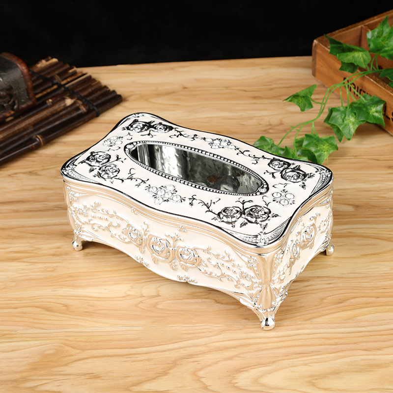 Caja de pañuelos de estilo europeo sala de estar creativa caja de pañuelos de hogar de lujo KTV mesa de café caja de pañuelos simple