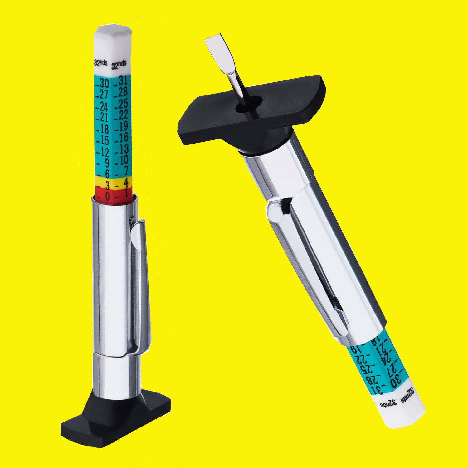 輪胎花紋深度尺 輪胎花紋尺胎紋尺 彩色胎紋筆汽車刻度尺卡尺批發