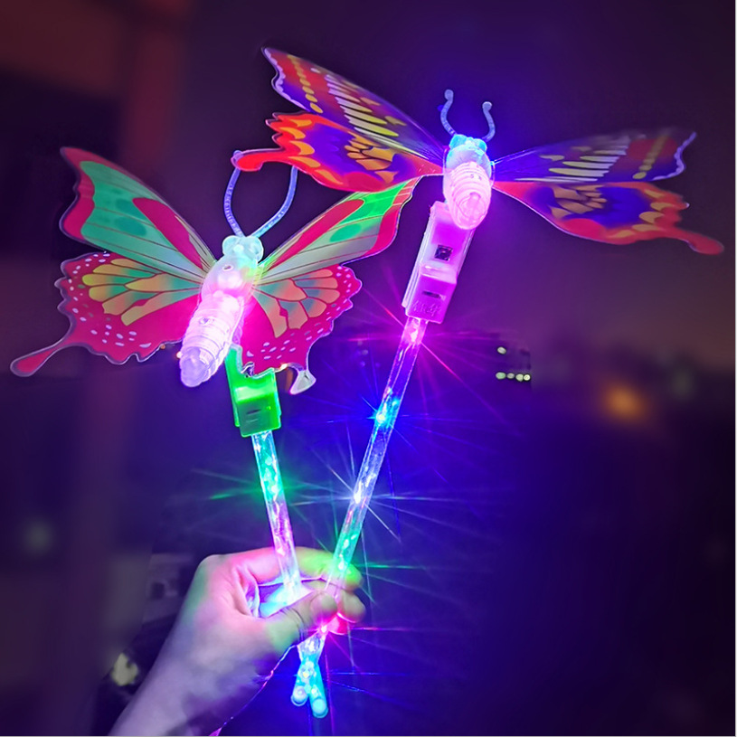 Realistic flashing handheld toy with butterfly