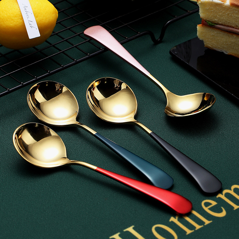 Creative Korean coffee children's metal spoon for home use stainless…