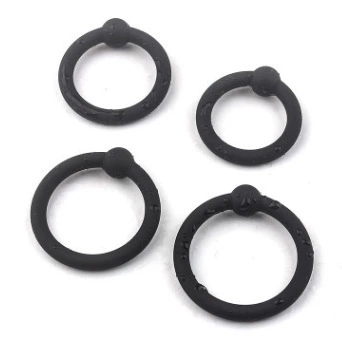 4 pieces of black lock ring black