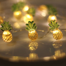 厂家直销LED灯串水果装饰彩灯儿童礼物凤梨挂件菠萝扣件USB铜线灯
