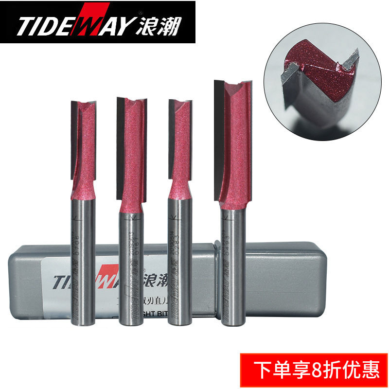 Herramienta de carpintería grado industrial cuchillo recto máquina grabado máquina recorte baquelita fresadora material corte TIDEWAY herramienta onda