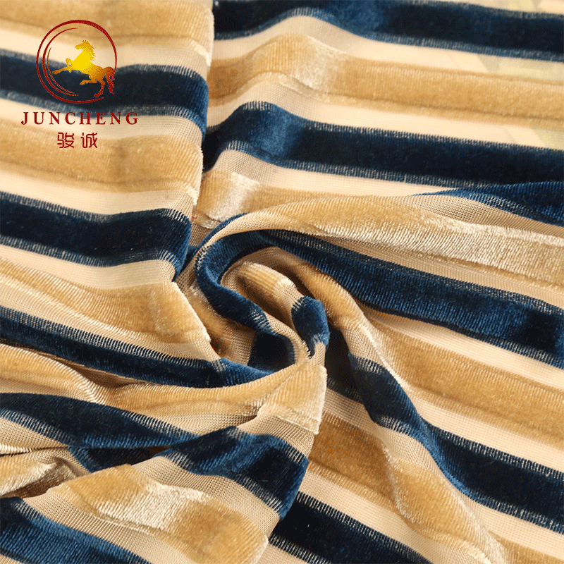 阳离子条纹韩国绒抽条金丝绒条纹  家纺服装抱枕玩具针织毛绒面料