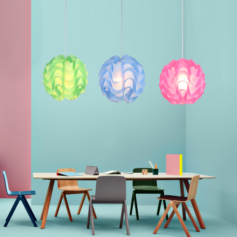 Araña nórdica personalidad creativa color restaurante bar lámpara ola bola simple moderna sala de estar dormitorio lámpara de noche