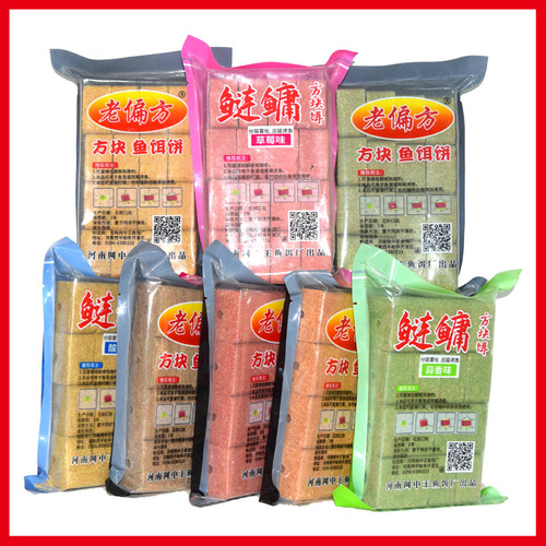 Throwing rod square bait flap hook bait nest material hanging plate fishing bait fish material explosion hook bait cake sea rod bait