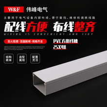 厂家生产电线槽明装绝缘阻燃线槽明装走线槽25x40白色方形行线槽