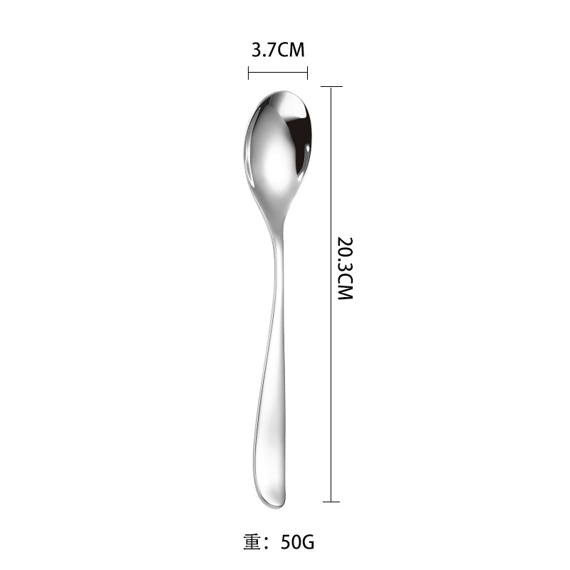 Cuchillo de acero inoxidable 304, tenedor y cuchara brillante oro francés media luna luz cuchillo, tenedor y cuchara de cuatro piezas conjunto Hotel Occidental vajilla cuchillo y tenedor traje